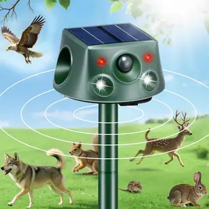 Cat Repeller Ultrasonic Solar Animal Repellent, Marten Deterrent, up to 10 m, Cat Repellent, Marten Repellent, Garden, Waterproof, 13.5 kHz - 65.5 KHZ, Automatic Raccoon Repellent for Cats, Dogs, Deer Repellent Devices