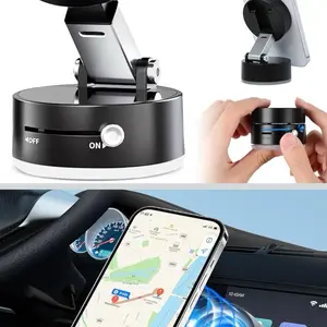 2025 New Vacuum Magnetic Phone Stand - Equipped with magnetic ring, Easy to mount,360° adjustable holder, portable phone accessories, multi-scene use, suitable for all smartphone