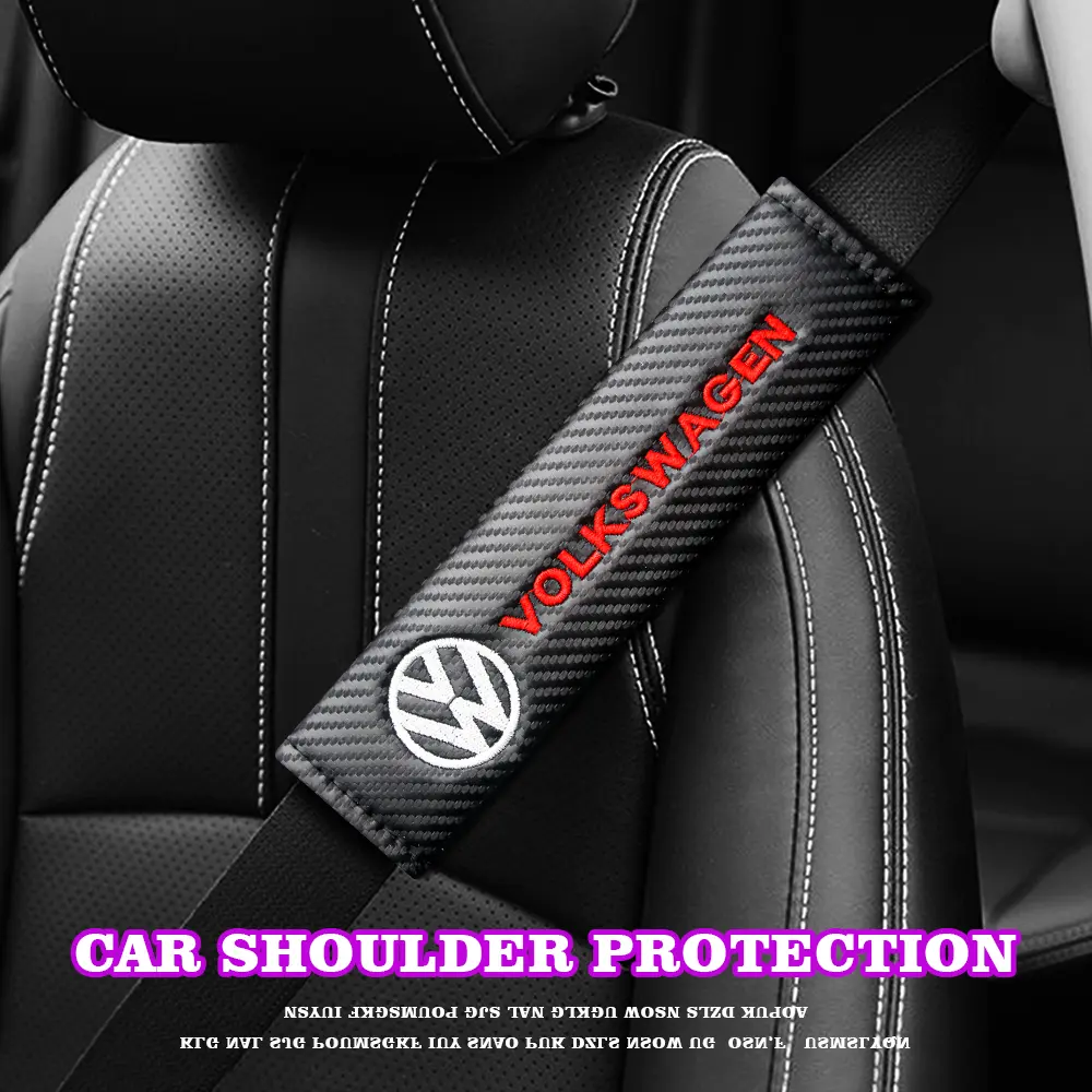 2pcs Car Seat Belt Cover Shoulder Cushion Pad Accessorie Black For BMW New