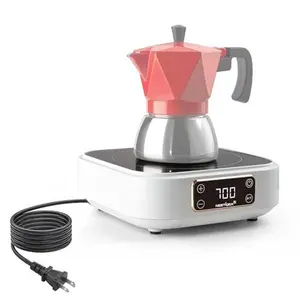700W 85V~120V Induction Cooktop Mini Small 7 inches Portable Single Burner 6 Level Temp&Power Ctrl Hot Plate Electric Stove Cooker Countertop Burners For Cooking Heater for Traveling Camping for Coffee,Tea & Milk Small Kitchen Spaces Moka Pots Abangdun