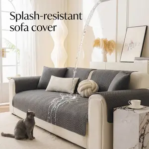 Solid color waterproof Pet-Friendly Sofa Cover for Dogs & Cats, Non Slip Couch Protector, Soft Furniture Seat Cover Pad, Multiple Colors Available for 1/2/3/4 Seater Sofa.