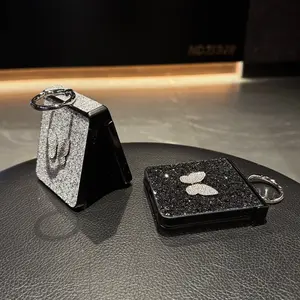 Samsung Galaxy Z Flip7/flip6/flip5 Case, Women's Silver Color Phone Cover, Unique Design, Lightweight, Shockproof, Non-Slip, Foldable Protector