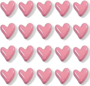 22Pcs Fridge Magnets,Cute Love Heart Decorative Magnets, Refrigerator Magnets for Whiteboard Cabinet Locker,Strong Holding Power,Pink