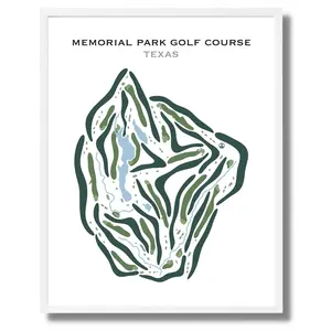 Memorial Park Golf Course, Texas - Printed Golf Courses