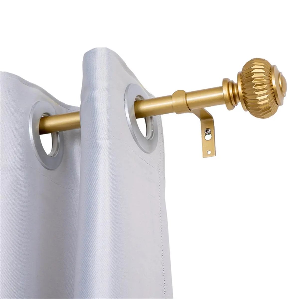 Utopia Alley Modern Gold Curtain Rod Kit, 3/4 in All-Metal Telescopic Drapery Pole, Adjustable 28-48 in for Bedroom & Living Room, Drapery Rods, 1 Inner Rod