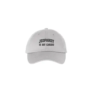 Bio-Washed Classic Dad Hat - Jeopardy is My Cardio Design, Adjustable Strap, Unstructured Crown, Curved Visor, 100% Cotton Chino Twill