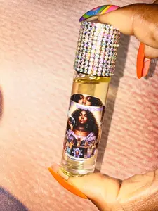 God's Heavenly Scents Pink Candied Halo Luxury Roll-on Body Oil 10 ml - Travel-Friendly, Long-Lasting Glow, Non-Greasy, Bedazzled Top