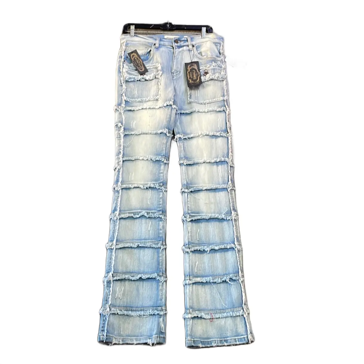 Light Blue Stacked Jeans - mens Bottom, Casual Style, Lightweight Design, Ideal for Everyday Wear - men’s wear