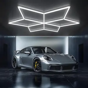 Hexagon LED Lights - Super Bright 8910LM Hex Lights - 6500K Cool White  Garage Lighting for Workshop, Shop Lights,  Gym, Basement, Studio & Warehouse