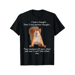 Cute Red Squirrel Graphic Funny Humor Oversized Comfort Fashion Unisex T-Shirt, Valentine's Day Gift For Him Her, Best Holiday Present For Family Friends, Sarcastic Squirrel "I Think They Pop" Quote Casual Cotton Short Sleeve Outfit All Seasons