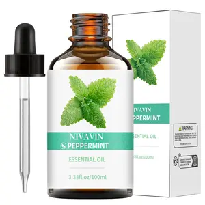 100ML Peppermint Essential Oil, Cooling Energizing Brain, Summer Skincare, Aromatherapy Massage Multi-Use, Moisturizing, Hydrating, Face Body Hair Care