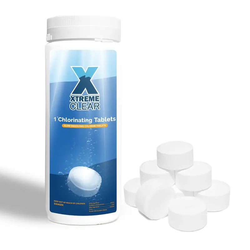 Xtremeclear 1" Stabilized Tablets Swimming Pool Spa Hot Tub, 1.5 Pounds pool supply hth products Stabilized Swimming Pool Tablets, Swimming Pool Accessories, 1 Inch