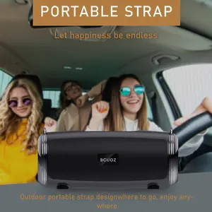 Bluetooth Speaker Wireless, IP5 Waterproof & Dustproof Portable Speaker with Lights, 15W Loud Stereo Sound,, TWS Pairing, BT5.3, for Home/Party/Outdoor/Beach - Black