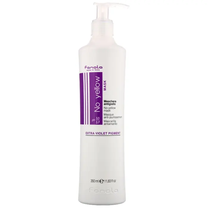 Fanola No Yellow Hair Mask with Violet Pigment, Color Correcting Conditioning Treatment for Blonde, Bleached, and Gray Hair, Haircare, Fanola,, Color Protection