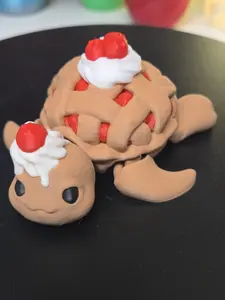 3d printed cherry pie turtle