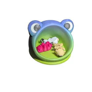 Frog Bowl - 3D Printed Child-Friendly Frog-Shaped Bowl with Big Cartoon Eyes for Snacks Coins Keys or Desk Supplies Perfect for Kids Frog Lovers or Fun Desk Decor