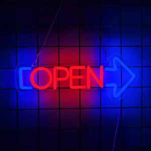 Open Signs for Business, Neon Open Sign, Bright Electric Light Up Open Signs for Bars, Stores, Coffee Shop, Hotel, Window, Outdoor etc