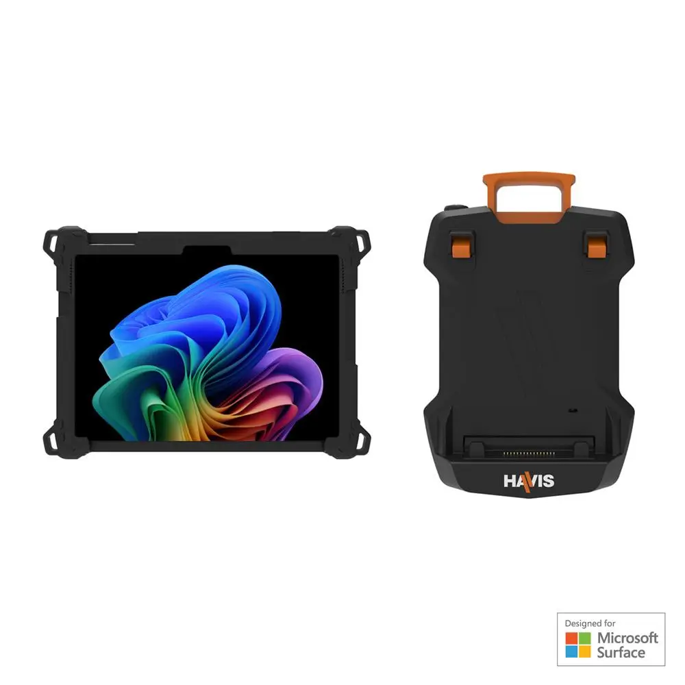 Havis PKG-TAB4-MSFT1 Surface Pro Docking Station & Tablet Case with Keyed Lock, Integrated Cable Management, Utility Design, 13" Device Ready, for Microsoft Surface Pro 9/10/11/12, Public Safety Accessory