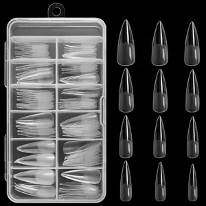 Gel Nail Tips Box for Women, Artificial Nails Art Salon Extension & Home DIY Kit, 1 Pack, Nail Art Tools
