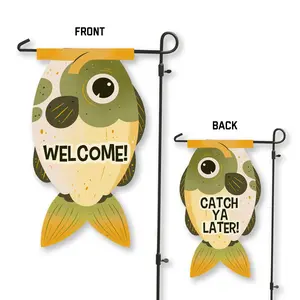 Welcome / Catch Ya Later Fish Garden Flag