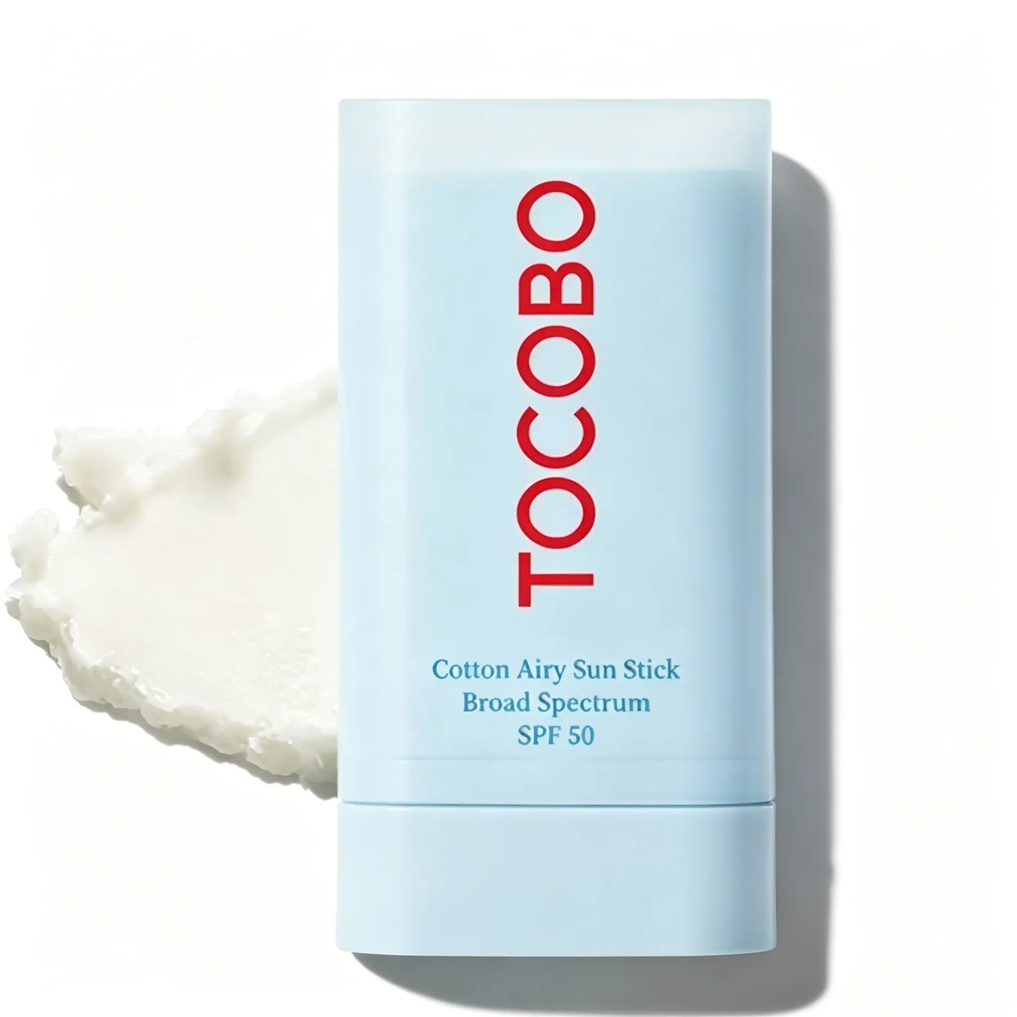 [TOCOBO] Cotton Airy Sun Stick, Broad Spectrum SPF50, Non-Sticky Matte Finish Facial & Body Sunscreen Protector