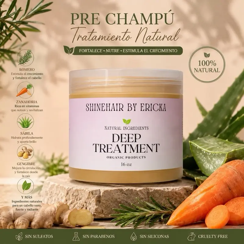 Shinehair by Ericka Deep Treatment Pre-Poo - Deep Hydration & nutritive - 16 oz