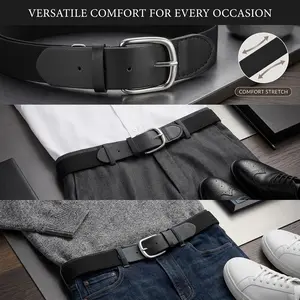 3-Piece Adult and Youth Baseball Softball Uniform Belts - Adjustable Size Elastic Waistband Perfect for Sports Team Uniforms Practice Games Athletic Gear Comfortable Durable Design for Men Women Kids