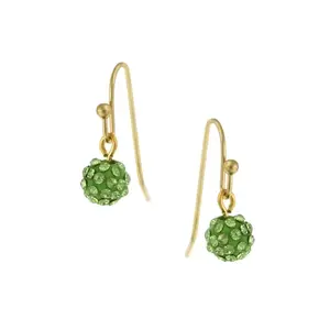 Pave 6mm Cluster Drop Earrings