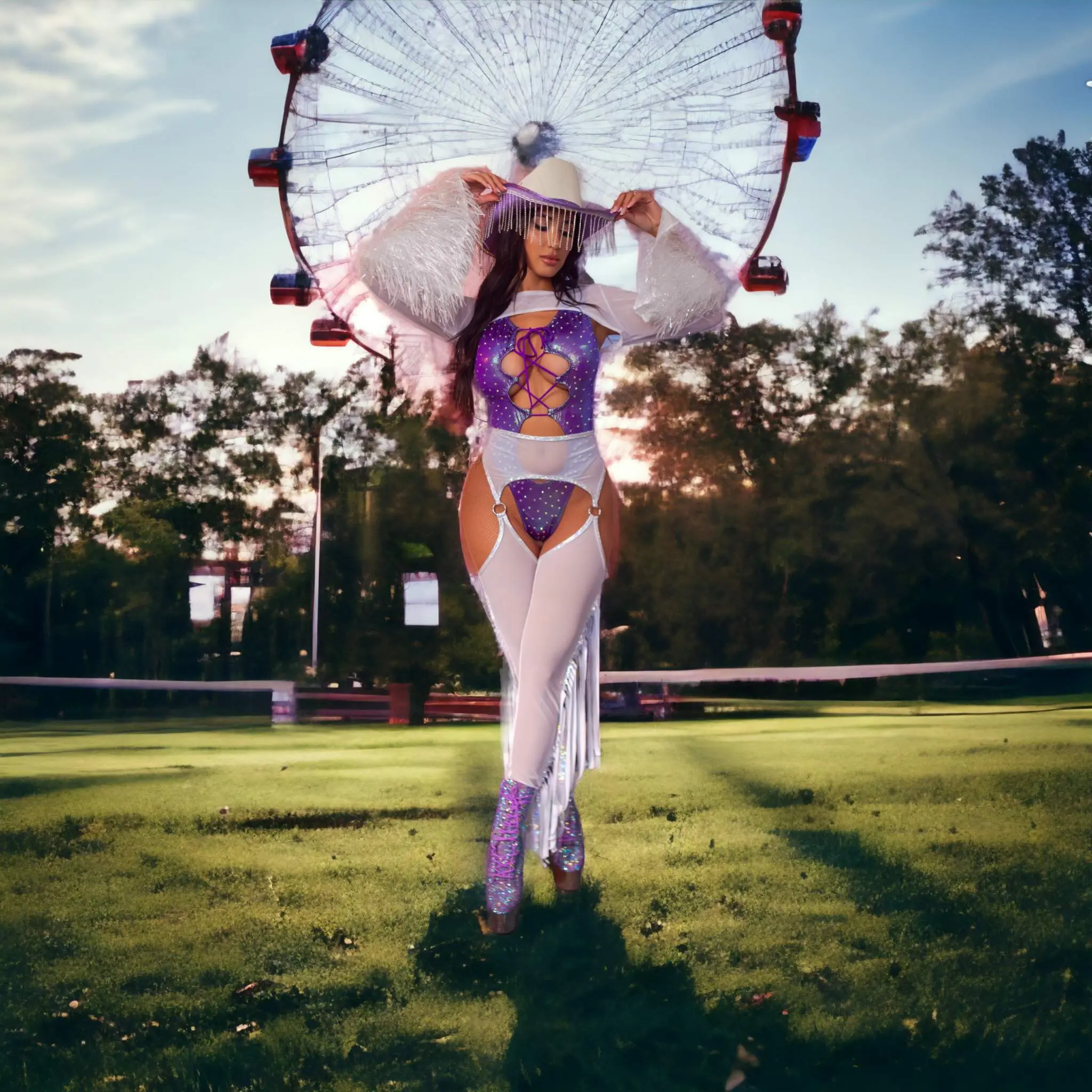 Rhinestone Rave Cowgirl Outfit