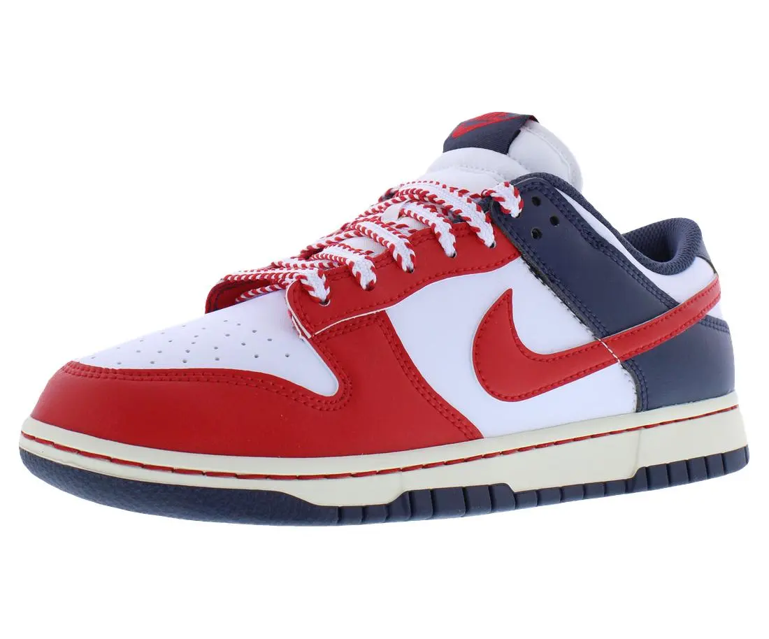 NIKE Dunk Low Retro Leather Men's Sneakers - Classic Sports Footwear for Outdoor Activities, Multi-Size Available