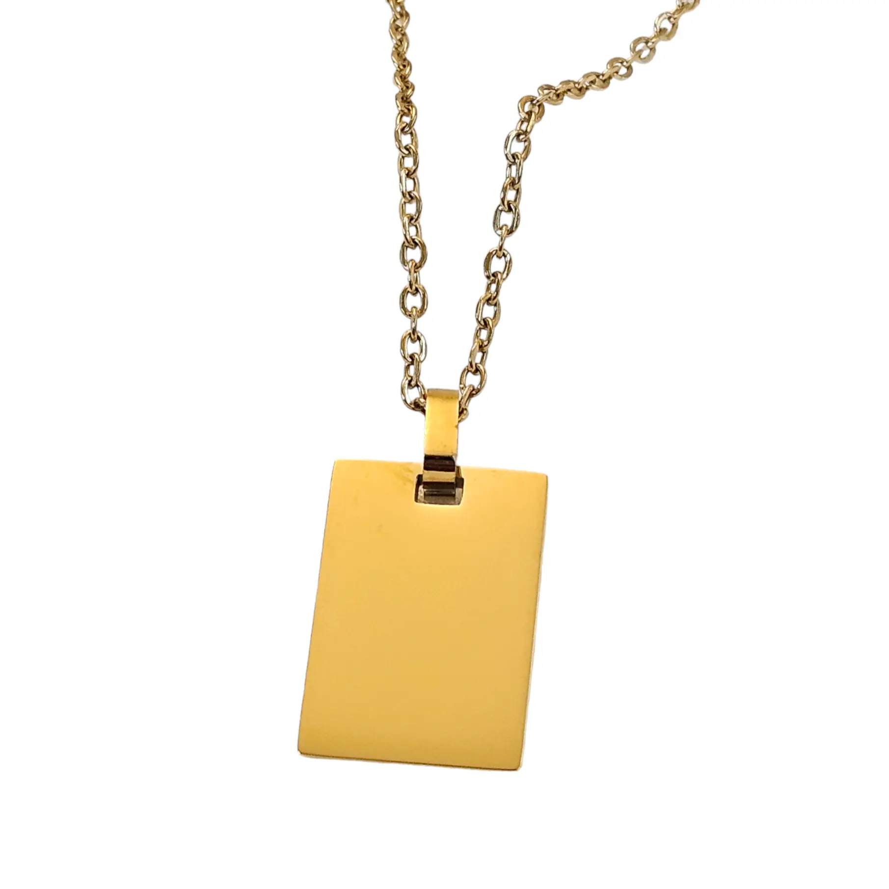 Rectangular Gold Blank Necklace