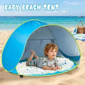 Baby Beach Tent & Pool Combo,y Beach Tent Pop Up Portable Shade Pool UV Protection Sun Shelter For Beach, Camping, Travel & Backyard