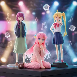 16cm Desktop x Decorate Collection Bocchi the Rock! Kikuri Hiroi/Nijika Ijichi Standing Pose Figurine PVC Official Anime Figure Table Ornament Gifts For Birthday Christmas Fan Collection