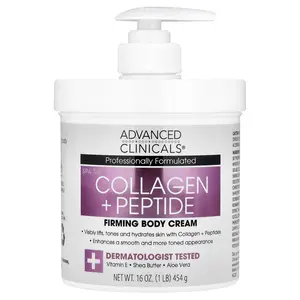 Advanced Clinicals Collagen + Peptide Firming Body Cream , 16 oz (454 g) Advanced Clinicals Collagen + Peptide Firming Body Cream , 16 oz (454 g)