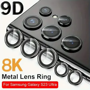 1 Pack High Quality Tempered Glass Camera Lens Protector Film for Samsung Galaxy S25 S24 S23 S22 Ultra S25 S24 S23 S22 Plus FE S26/S26 Plus/S26 Ultrawith Lens Protection Ring Case, 9H Hardness, Anti-Scratch, Phone Camera Lens, Phone Accessories