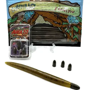 Green Pumpkin Flat Earth Worm/Area 51 Worm Weights Bundle Pack