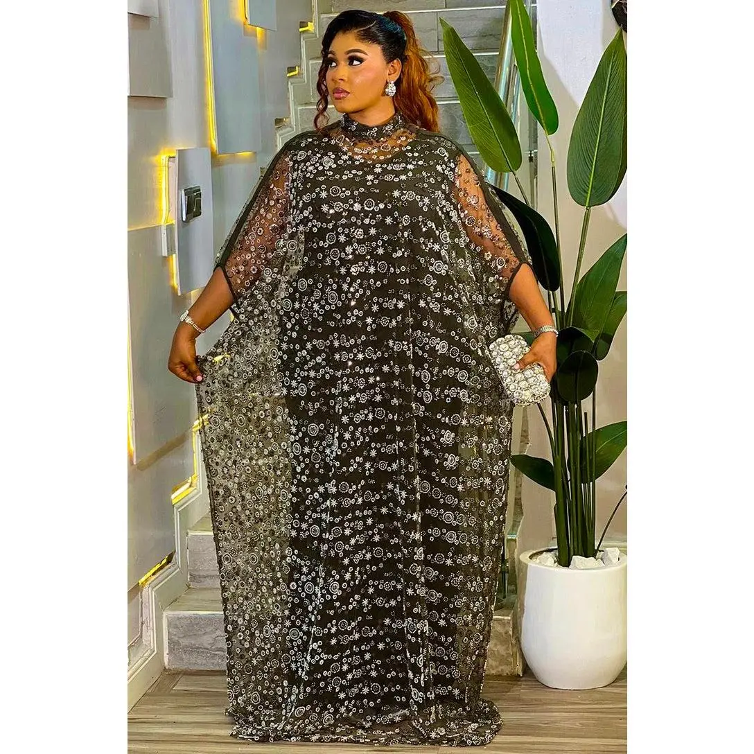 African Kaftan Dress For Dinner Sparkly Gold Kaftan Dress, African Bubu Wedding Guest Attire African Kaftan Dress For Dinner Sparkly Gold Kaftan Dress, African Bubu Wedding Guest Attire