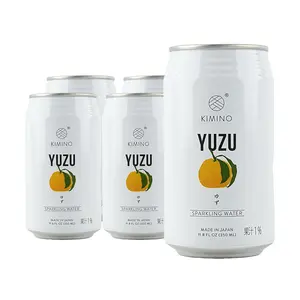 KIMINO Japanese Yuzu Sparkling Water 5-Pack | 0 Sugar 0 Calorie 0 Fat | Refreshing Citrus Drink 350ml Cans