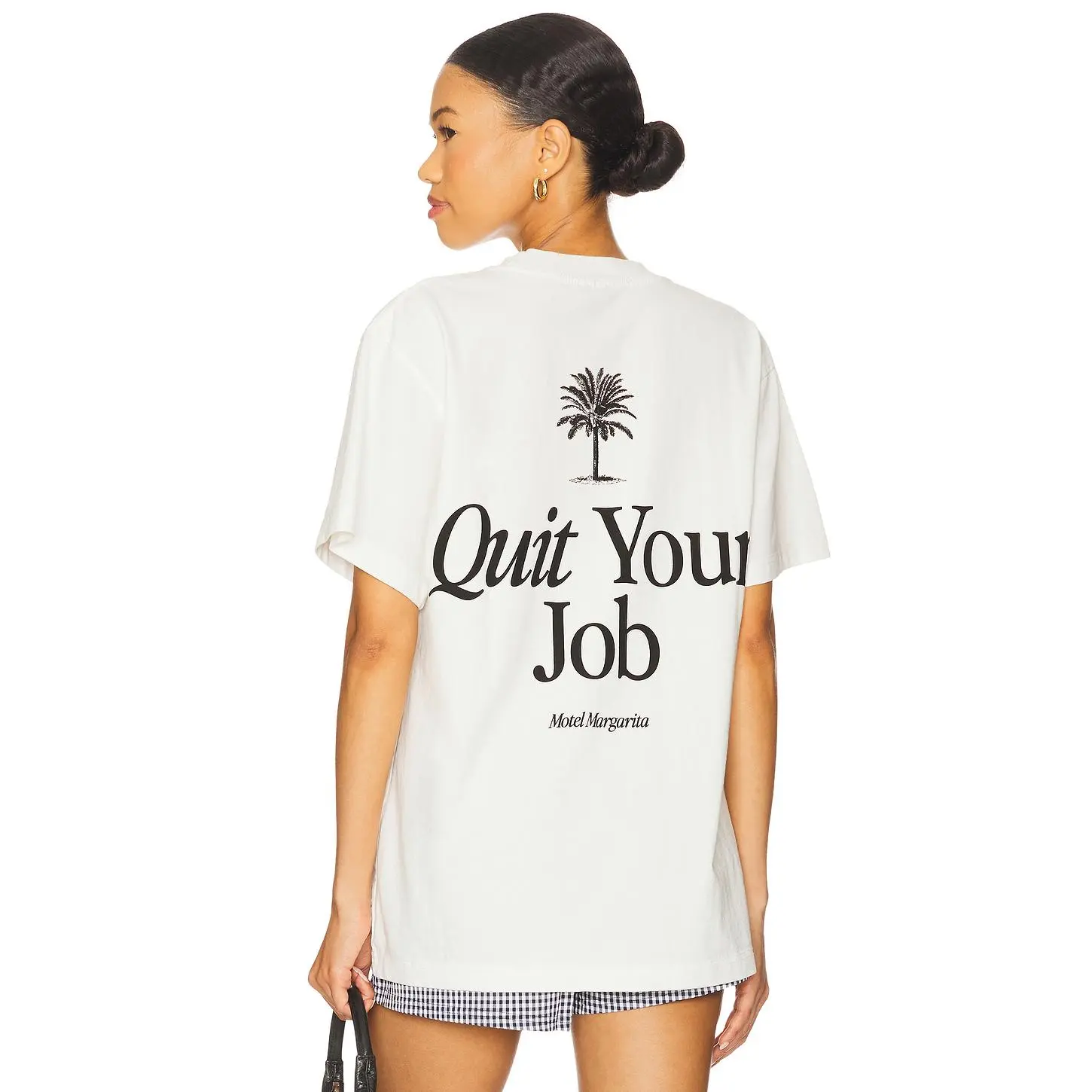 Motel Margarita Quit Your Job Tee in White Unisex