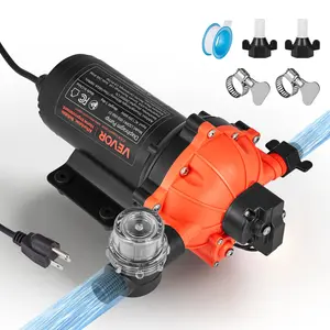 【fathersdaygift】VEVOR Water Pressure Pump110V AC 5 GPM5-Chamber On Demand Electric Diaphragm Water Transfer Pump60 PSI Max PressureAutomatic Pressure Switchfor Home Kitchen Garden Irrigation Car Washing