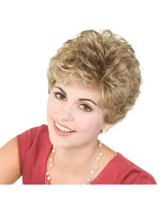 Women's Short Curly Wig, Fluffy Fashion Daily Fiber Hair, Stylish Synthetic Hairpiece for Everyday Use, Synthetic Curly Wigs, Curly Bob Wig