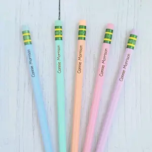 Personalized Pencil, Ticonderoga #2 Pencil, Cute Pastel Pencils, Personalized School Supplies for boys, Aesthetic School Supplies, Blue Pencils