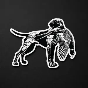 German Shorthaired Pointer Pheasant Hunting Decal Sticker - Cars, Trucks, Laptops, Coolers, Toolbox Sticker