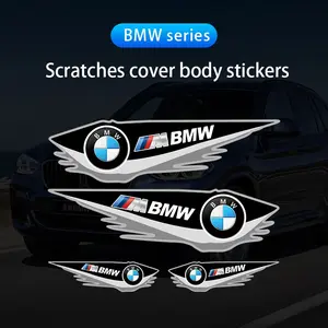 4Pcs Car Stickers Scratch Blocking Vinyl Decals Decorative For BMW X1 X2 X3 X5 X4 X6 X7 G30 G20 G32 G11 G12 F40 F30 F20 F10 F34 F07 F44 F45 G15 G16 E70 E46 E90 E92 E60 E39 E36 E87 E53