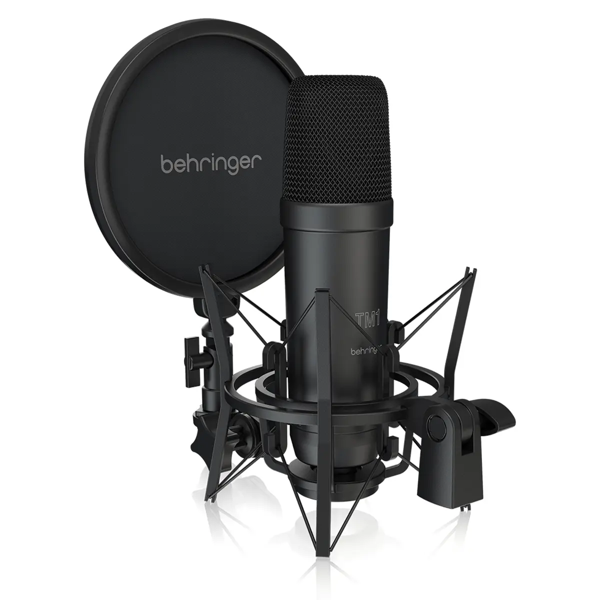 Behringer TM1 Dark Edition Complete Microphone Recording Package - Black, Ideal for Vocals/Instruments