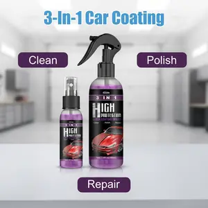 3-in-1 nano car coating spray-Nano Spray Coating, Ceramic Coating for Cars Superior Water Beading & Long-Lasting Car Paint Polishing Car Paint Waxing Car Scratch Remover Car Scratch Repair Car Wax