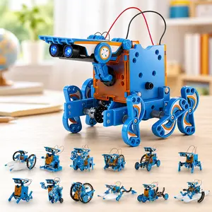 13-in-1 Solar Robot Kit for Kids, STEM Educational Building Toy, DIY Science Robot Set, Solar Powered Engineering Kit Gift for Boys Girls