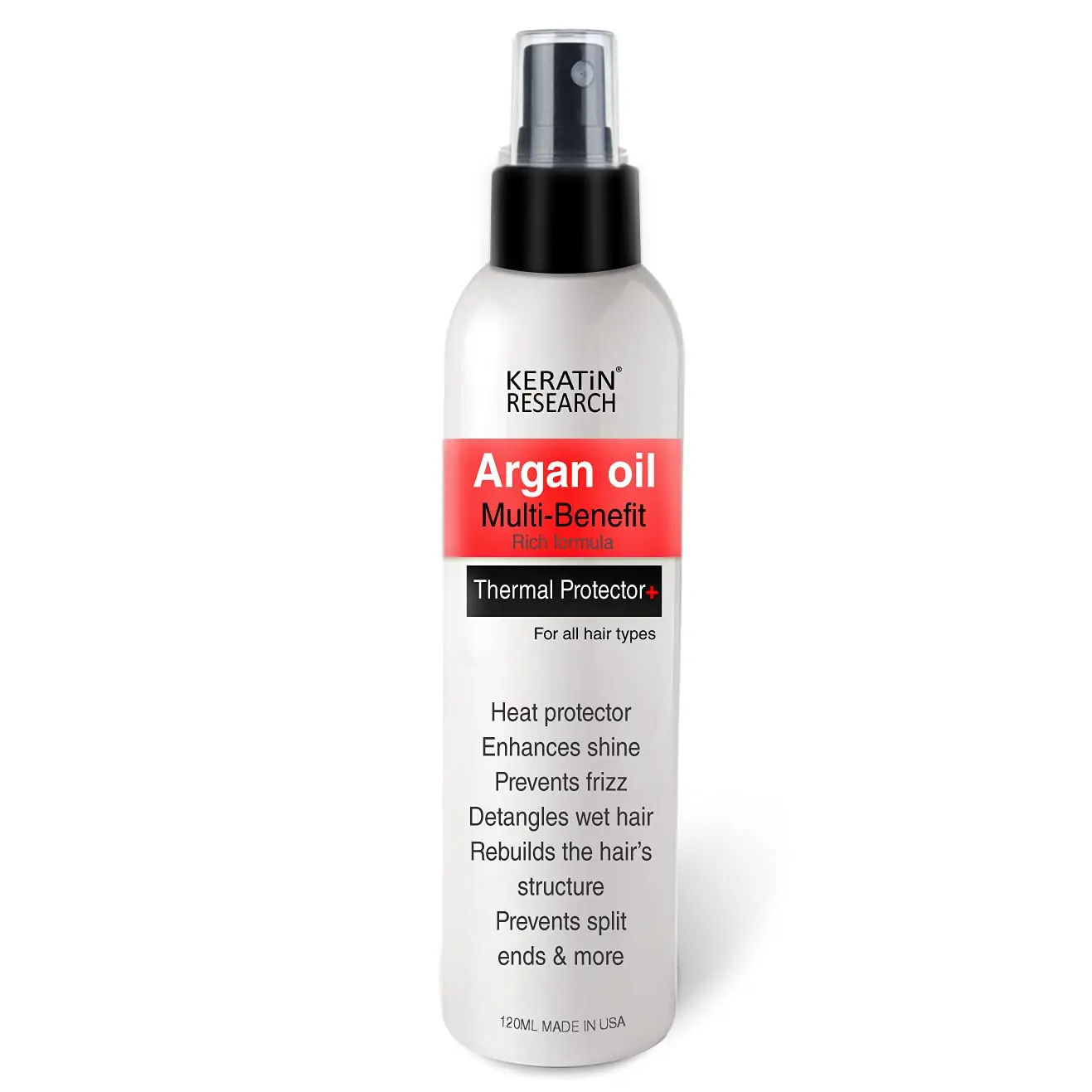 Heat Protectant Thermal Hair Spray - Heat-Activated Haircare Treatment for Styling, Enhancing Shine, Eliminating Frizz, Detangling, Preventing Split Ends, Replenishing Nutrients, Styling Heat