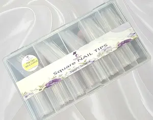 Extravaganza Square Nail Tips, No C Curve and Flat, XXXL Size, 360 tips