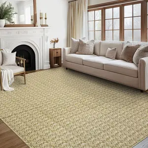 GARVEE - Washable Rug 8 x 10 Inches, Non-slip, Modern, Printed Braided, Foldable, for Indoor Use, Ultra Soft, for Living Room, Bedroom, Playroom, Bedroom, Camel/8 x 10